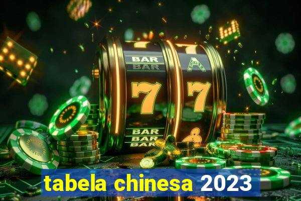 tabela chinesa 2023